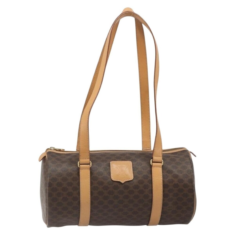 Celine Vintage Barrel Macadam Canvas & Leather